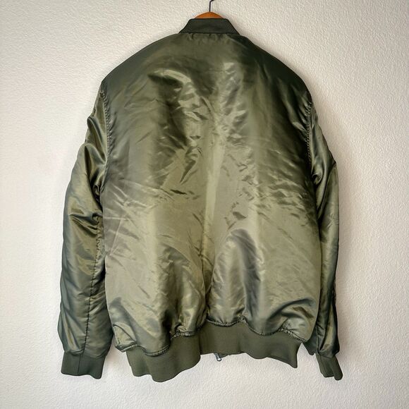 Southpole Bomber Puffer Jacket Military Green Y2K Size L - Picture 5 of 7
